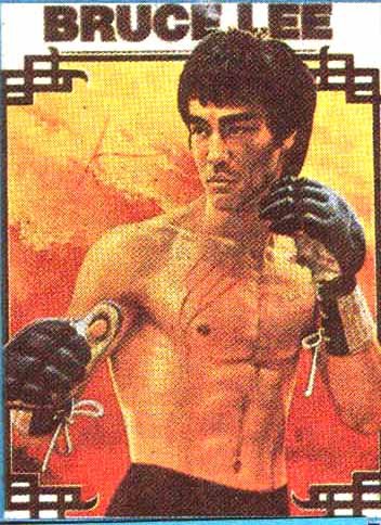 Брюс ли с нунчаками плакат