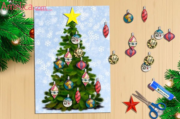 Новогодний плакат в детский сад