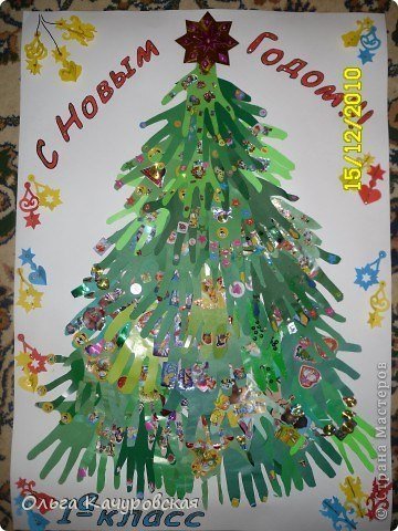 Новогодние поделки из цветной бумаги