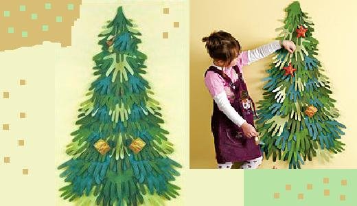 Объемная елка на плакате (47 фото)