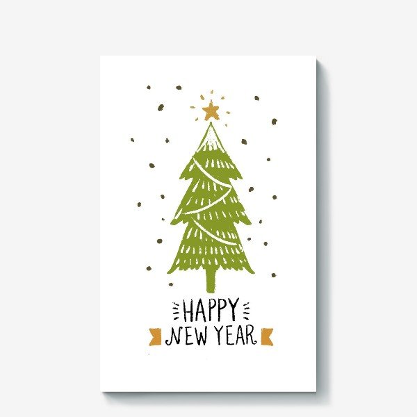 Новогодняя елка наклейка на стену