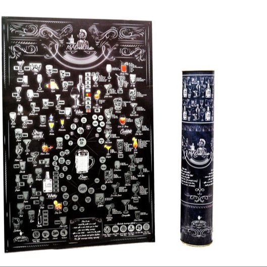 Скретч-Постер 100 напитков