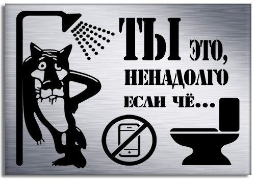 Табличка на туалет прикольная