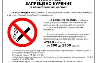 Размер штрафа за курение в общественных местах 2021