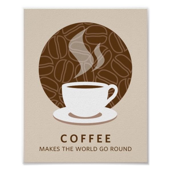 Постер с кофе для кофейни