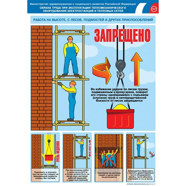 Работы на высоте плакаты