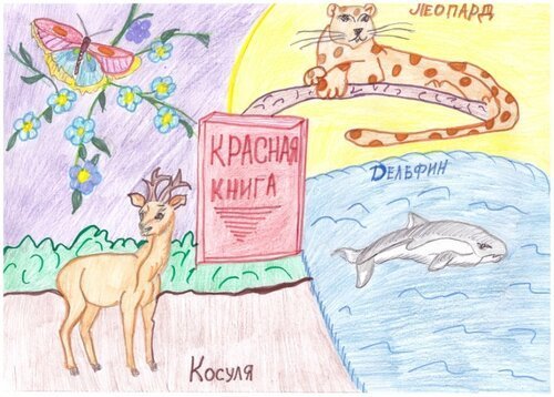 Нарисовать красную книгу