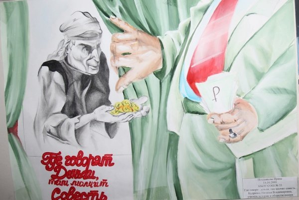 Плакат против коррупции в медицине