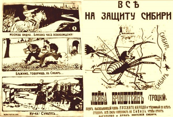 Белые и красные в гражданской войне карикатура