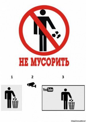Плакат не мусорить