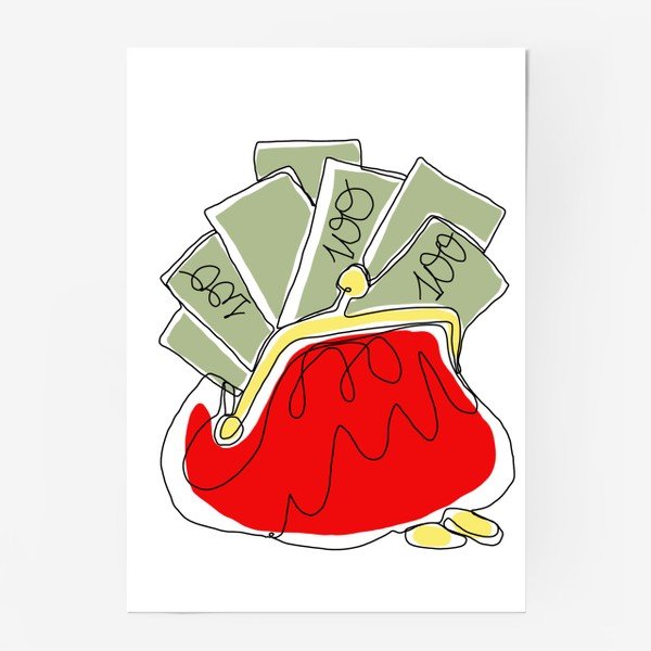 Постер с купюрами