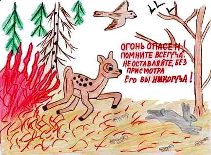 Плакат против пожара (47 фото)