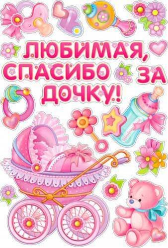 Плакат на выписку девочки