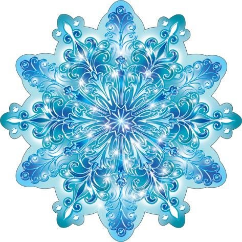 Снежинки плакат вырубной