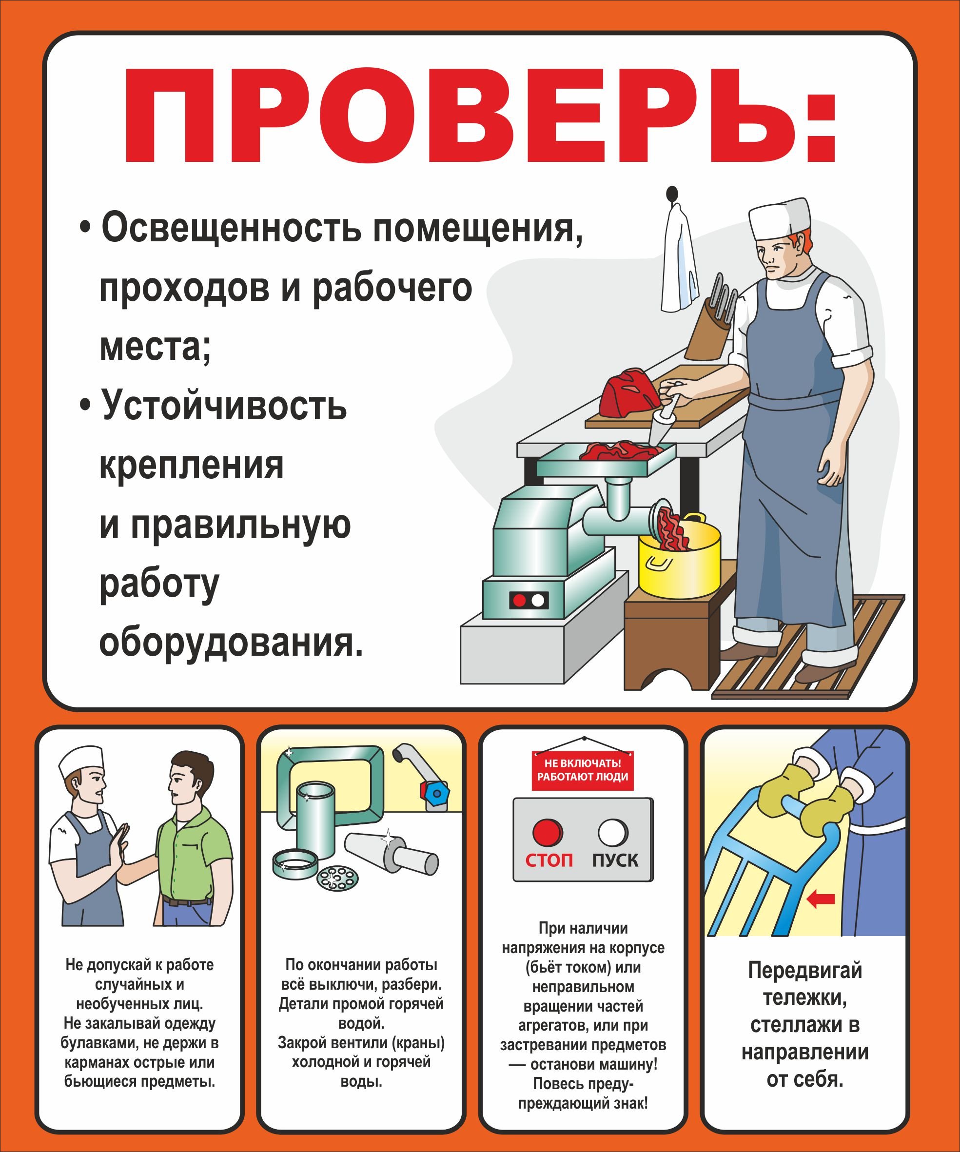 Плакаты по охране труда на пищеблоке