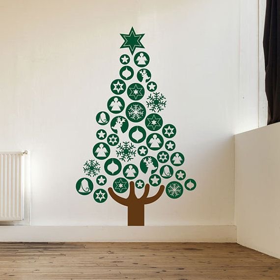 Настенный новогодний декор