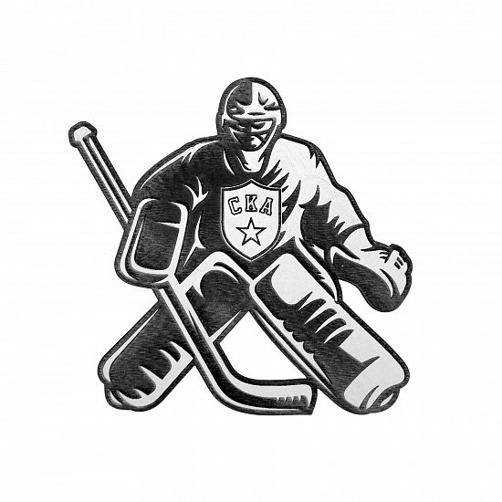 Хоккейный вратарь наклейка