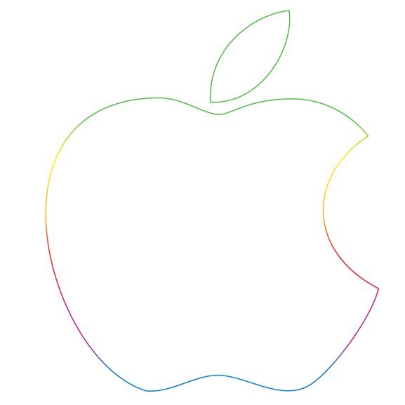 Логотип Apple контур