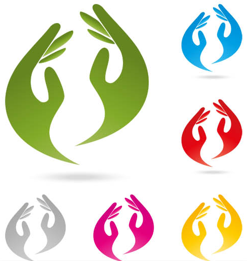 Две стилизованные ладони