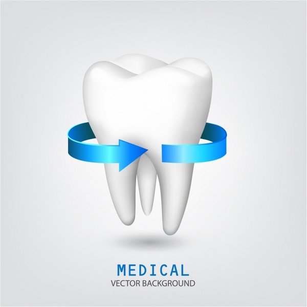 Зуб в 3д логотип