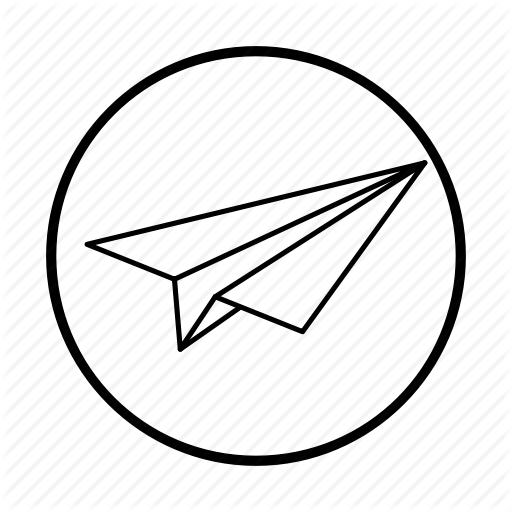 Значок телеграм белый