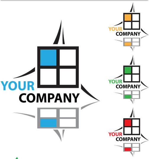 Логотип оконной компании вектор