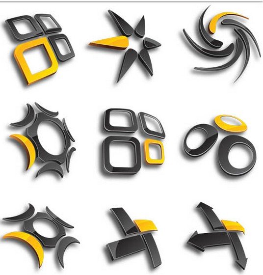 Абстрактные элементы для логотипа