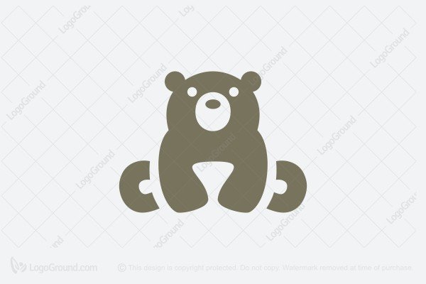 Логотип мишка для кафе