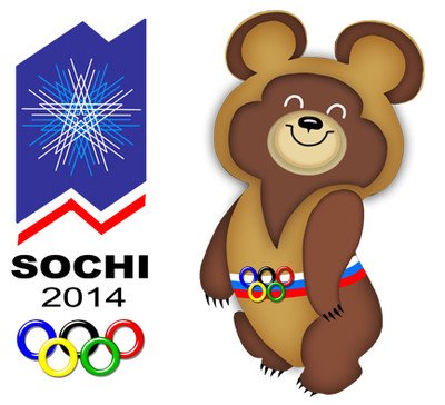 Олимпийский мишка с факелом 1980