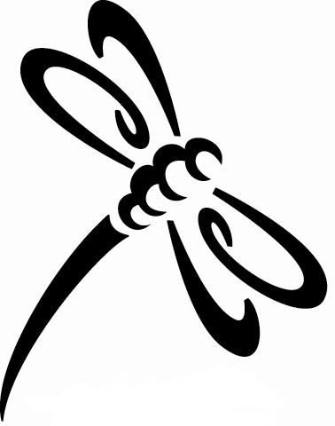 Стрекоза силуэт