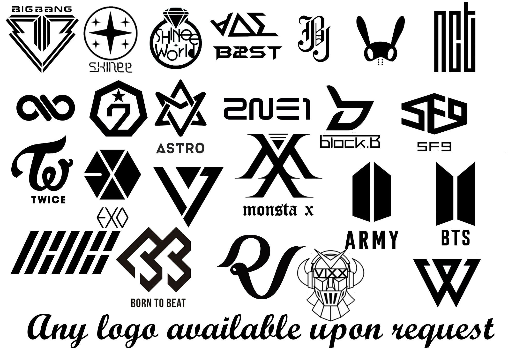 Лейблы кореи. Логотипы Кей поп групп. Корейские кпоп группы логотипы. Знаки k Pop групп. Символы Кей поп групп.