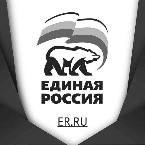 Черно белая эмблема Единой России