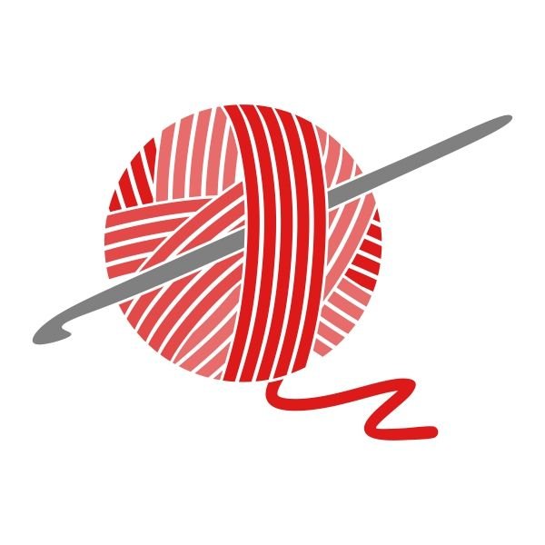 Значок клубок и спицы