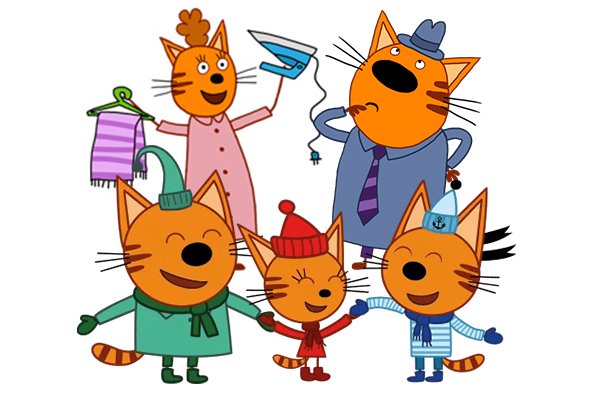 Герои из мультика три кота