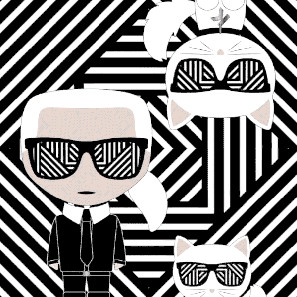 Карл Лагерфельд силуэт