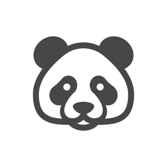 Пиктограмма панды в очках