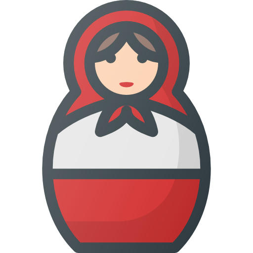 Кафе с матрешкой логотип