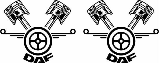 Логотип Даф с поршнями