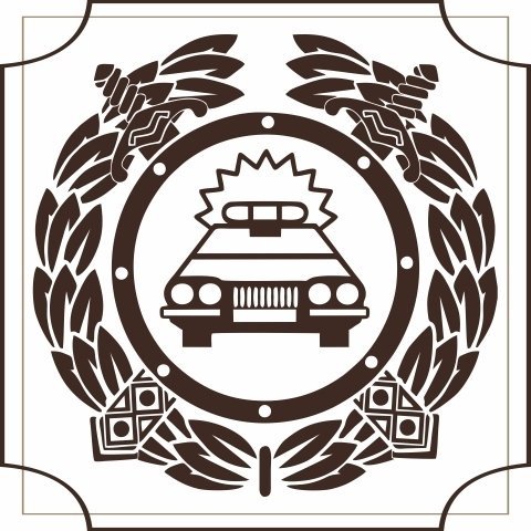 Герб ГИБДД черно белый