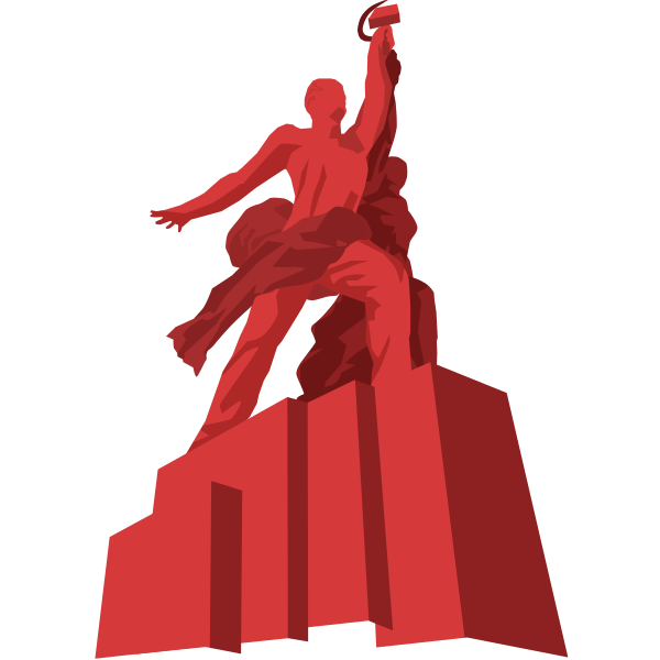 Рабочий и колхозница вектор