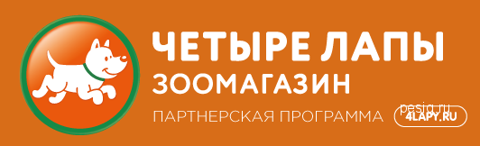 Логотип магазина 4 лапы