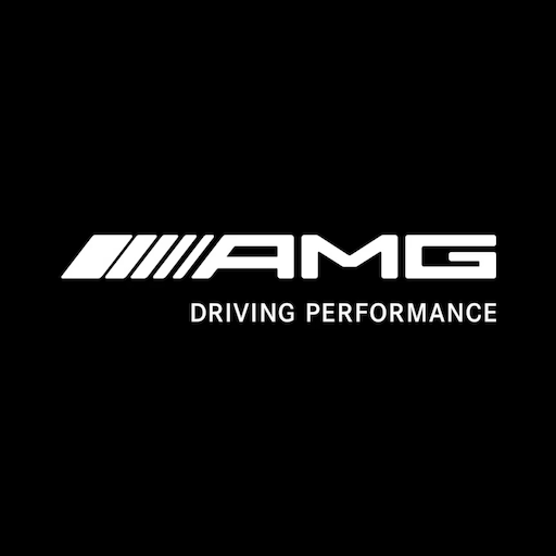 Значок AMG на черном фоне