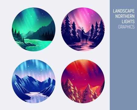 Северное сияние в круге