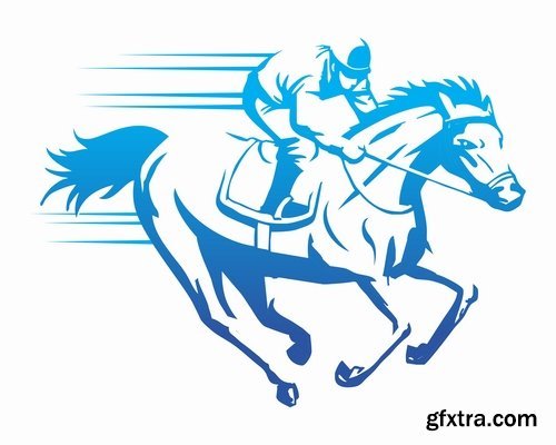 Конные скачки вектор