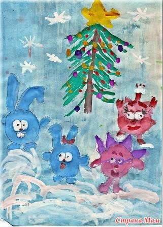 Смешарики Карыч дед Мороз