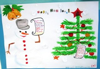 Новогодний плакат по английскому