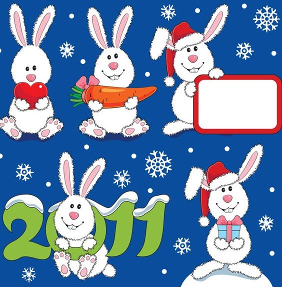 Зайчик елка новый год