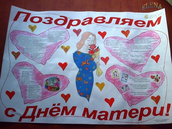 Плакат на деть матетери