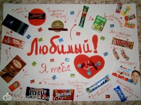 Плакат на день рождения мужу