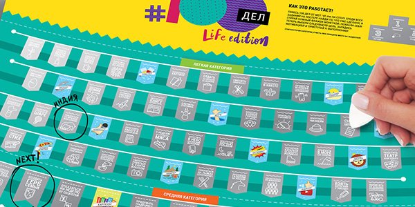 Скретч-плакат «100 важных дел»